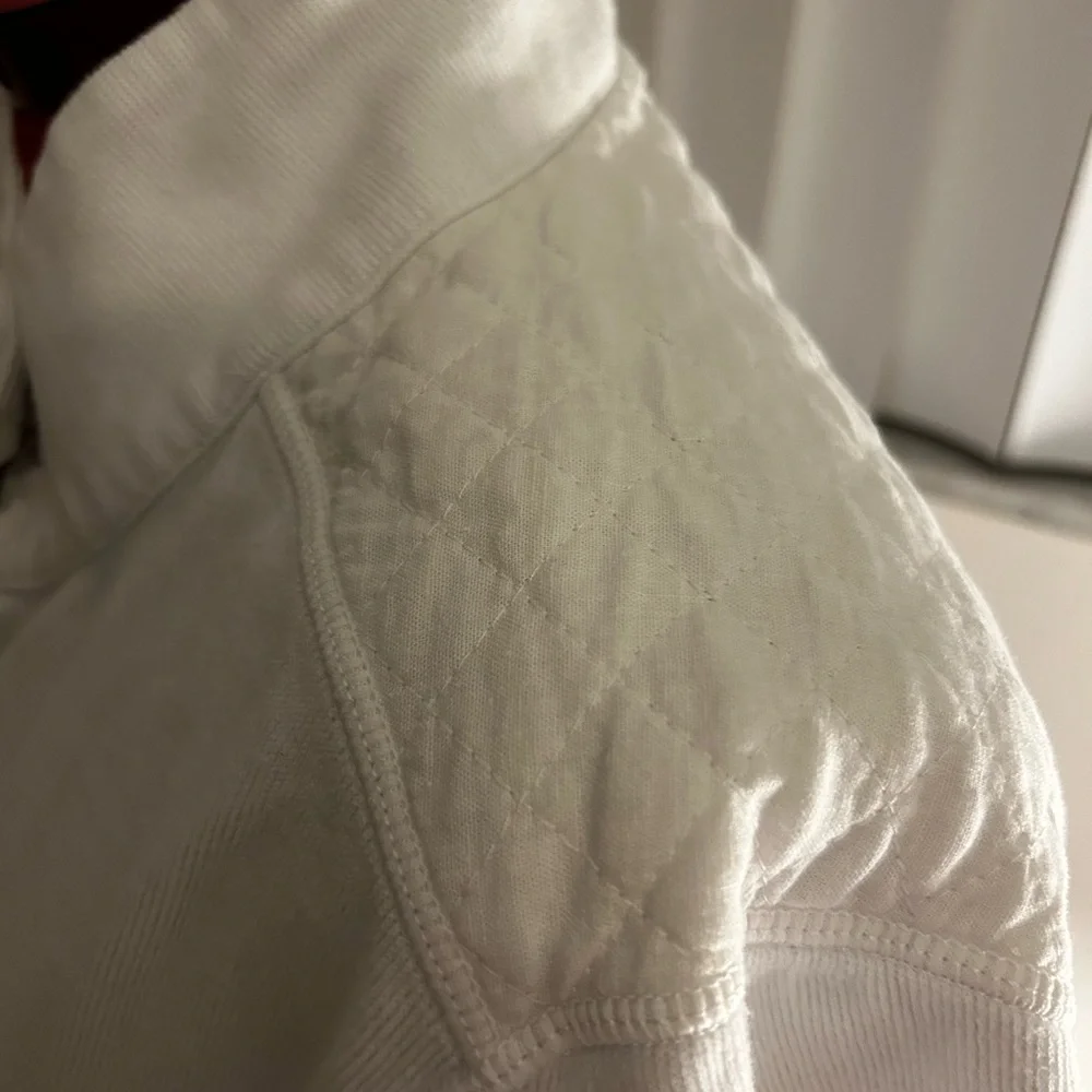Tommy Bahama Women's Half Zip Sweatshirt - White XL - Picture 7 of 10